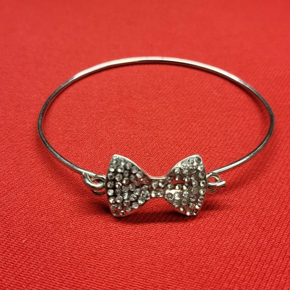 Silver Bracelet Rhinestones Anchor Ribbon Owl Set of 3